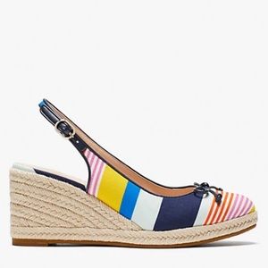 Kate Spade Size Panama Night Slingback Wedges - NIB